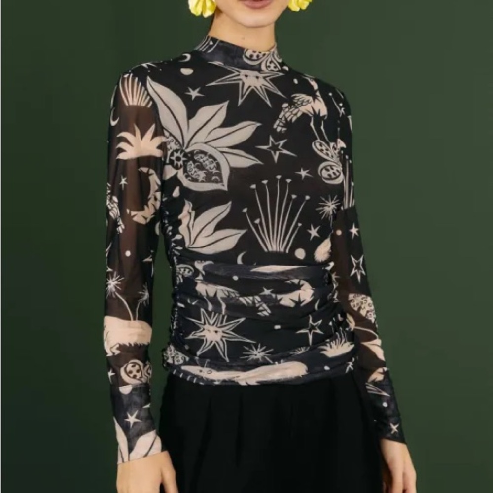 FARM Rio Cerrado Sky Tulle Top